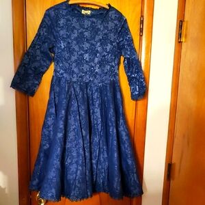 LINDY BOP UK Navy Swing Dress NWT